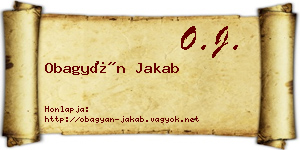 Obagyán Jakab névjegykártya